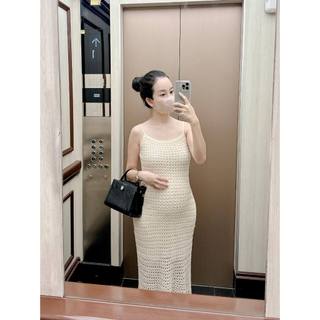 Váy 2 dây lưới kem - alisa