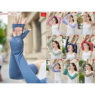 Găng tay chống tia UV cực tốt, siêu co giãn, mát mịn từ sợi lạnh 4NGT01