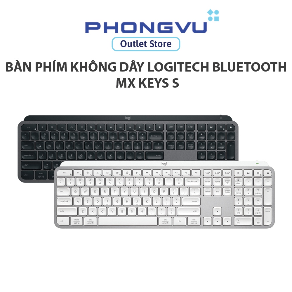 Bàn phím không dây Logitech Bluetooth MX Keys S - Bảo hành 12 tháng