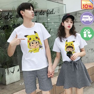 Đồ đôi nam nữ set couple áo thun đôi cho người yêu áo thun đôi nam nữ áo thun cặp nam nữ 30- 40 kg -ad1392
