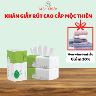 Combo 3 gói lớn 420 tờ 4 lớp giấy ăn rút Mộc Thiên cao cấp mềm mịn an toàn cho da