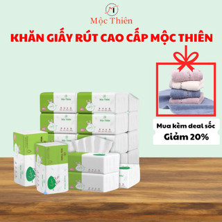 Giấy ăn rút Mộc Thiên thùng 16 gói lớn 420 tờ 4 lớp hàng cao cấp