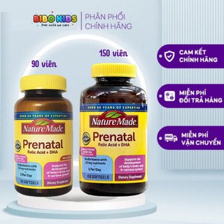 (Mẫu Mới) Vitamin tổng hợp cho bà bầu prenatal multi dha của mỹ