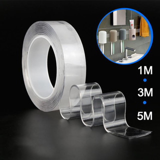 Băng dính 2 mặt nano trong suốt 5m, băng dính 2 mặt siêu dính trong suốt