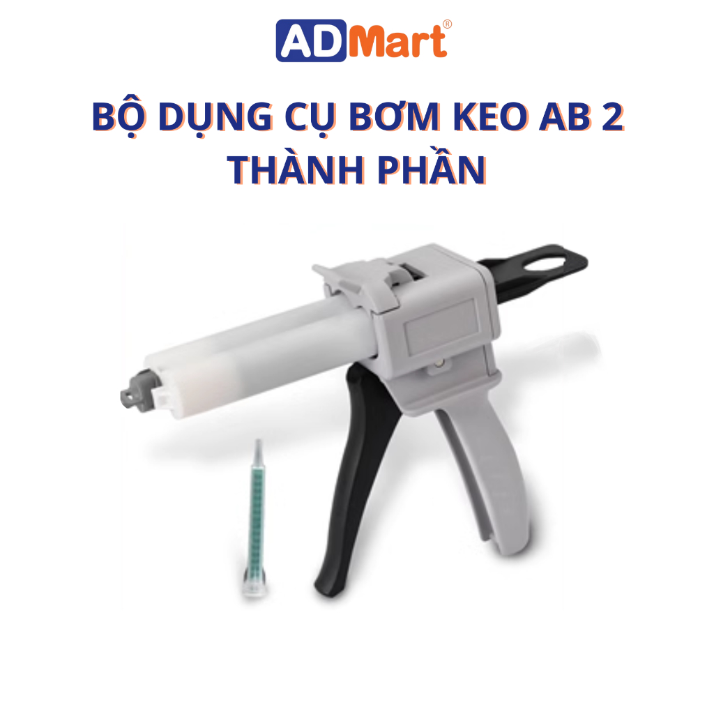 Bộ dụng cụ bơm keo AB 2 thành phần | Súng bắn keo AB | Súng trộn keo AB keo epoxy hai thành phần