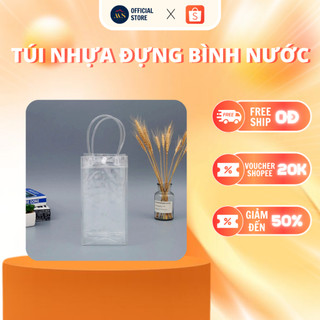 Túi nhựa trong suốt đựng ly giữ nhiệt có nút bấm