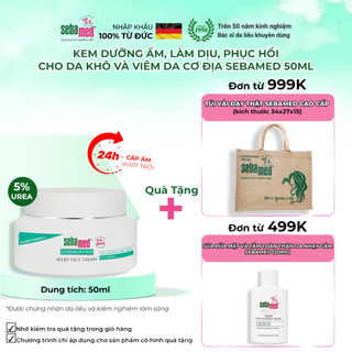 Kem dưỡng ẩm dành cho da khô, nhạy cảm Sebamed Extreme Dry Skin Relief Face Cream 5% Urea 50ml