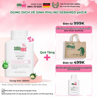 Dung dịch vệ sinh phụ nữ chuẩn cân bằng pH vùng kín Sebamed pH3.8 (200ml)