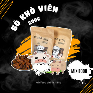   HN - CHÍNH HÃNG  Bò khô viên MIXIFOOD tuyệt phẩm thịt bò chất lượng cao túi 200G SIÊU NGON - ĐẬM ĐÀ 