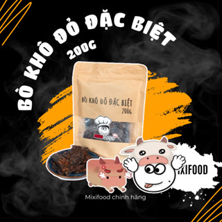 [HN - CHÍNH HÃNG] Bò khô đỏ đặc biệt, MIXIFOOD tuyệt phẩm thịt bò chất lượng cao, túi 200G SIÊU NGON - ĐẬM ĐÀ