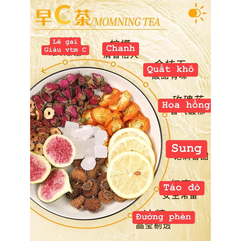 Set trà vitamin A C sáng A tối C