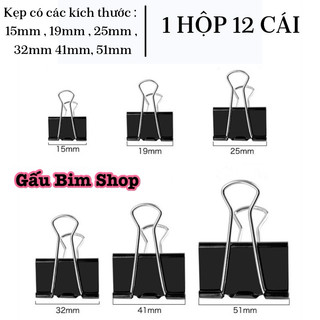 Kẹp tài liệu đen , kẹp bướm, kẹp văn phòng 15mm - 19mm - 25mm - 32mm - 41mm - 51mm