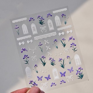 Sticker nail lụa trang trí móng tay dán móng