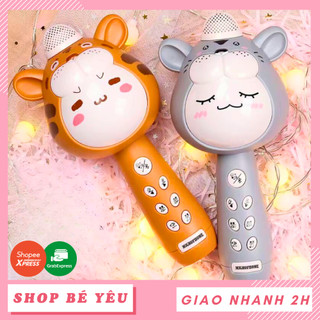 Micro cho bé tập hát 🌸 𝑭𝒓𝒆𝒆𝒔𝒉𝒊𝒑 🌸 Micro Bluetooth cầm tay tich hợp loa có chế độ giọng nói khác nhau cho bé yêu 9BABY