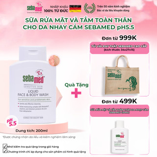 Sữa Rửa Mặt Và Tắm Toàn Thân Sebamed Face & Body Wash pH5.5 (200ml)