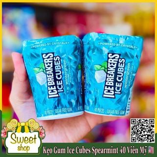 Kẹo Gum Ice Cubes Spearmint Wintergreen 40 Viên Mỹ
