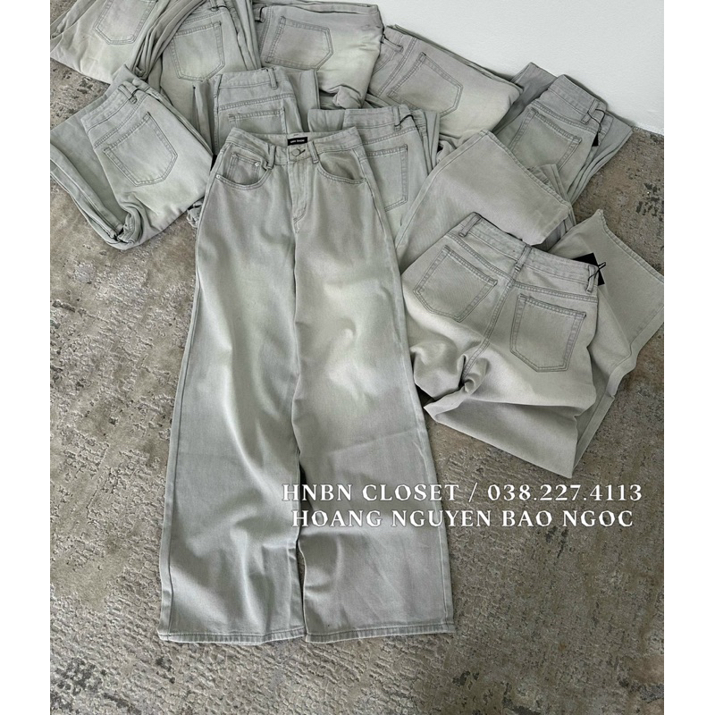 (Ảnh thật - có sẵn) Quần jean xám nhạt QCCC size S