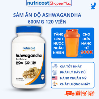Nhân sâm Ấn Độ Nutricost Ashwagandha Root 600 mg 120 viên giúp tăng đề kháng, giảm stress