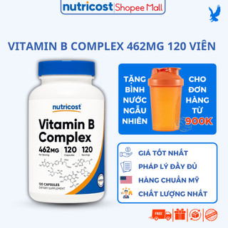 Vitamin B giảm mệt mỏi tăng cường miễn dịch  Nutricost Vitamin B Complex 460mg 120 viên
