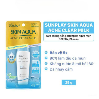 Sữa chống nắng dưỡng da ngừa mụn Sunplay Skin Aqua Acne Clear Milk SPF50+ PA++++ 25g