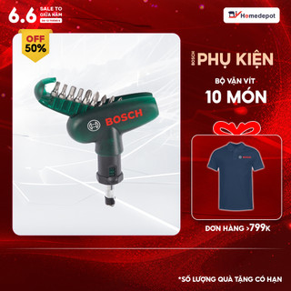 Bộ mũi vặn vít cầm tay 10 chi tiết bosch 2607019510
