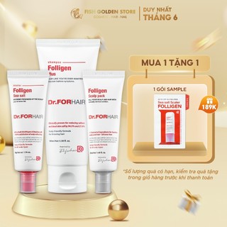 Bộ Gội Xả Dưỡng Và Muối Tẩy Tế Bào Chết Da Đầu Hỗ Trợ Giảm Rụng Và Nuôi Dưỡng Nang Tóc Dr.FORHAIR