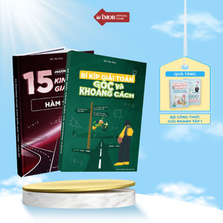 Combo sách 15 phương pháp kinh điển giải toán hàm số và sách Bí kíp góc và khoảng cách