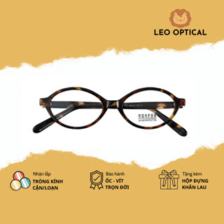BẢN LỀ 3 CHÂN - Kính mắt đổi màu chuyên lắp cận Bayonetta Y2K dáng oval dẹt bầu dục lọc ánh sáng xanh LEO OPTICAL 9142