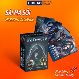  Bài Ma Sói Midnight Alliance 66 Lá Việt Hoá phiên bản Mới Nhất hoạ tiết bắt mắt Boardgame Werewolf 