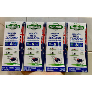 Thùng 48 hộp sữa tươi Nutimilk New Zealand bò ăn cỏ tự nhiên 180ml ít đường (HSD 12/24)