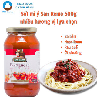 Sốt mì ý spaghetti thương hiệu San Remo 500g nhiều hương vị