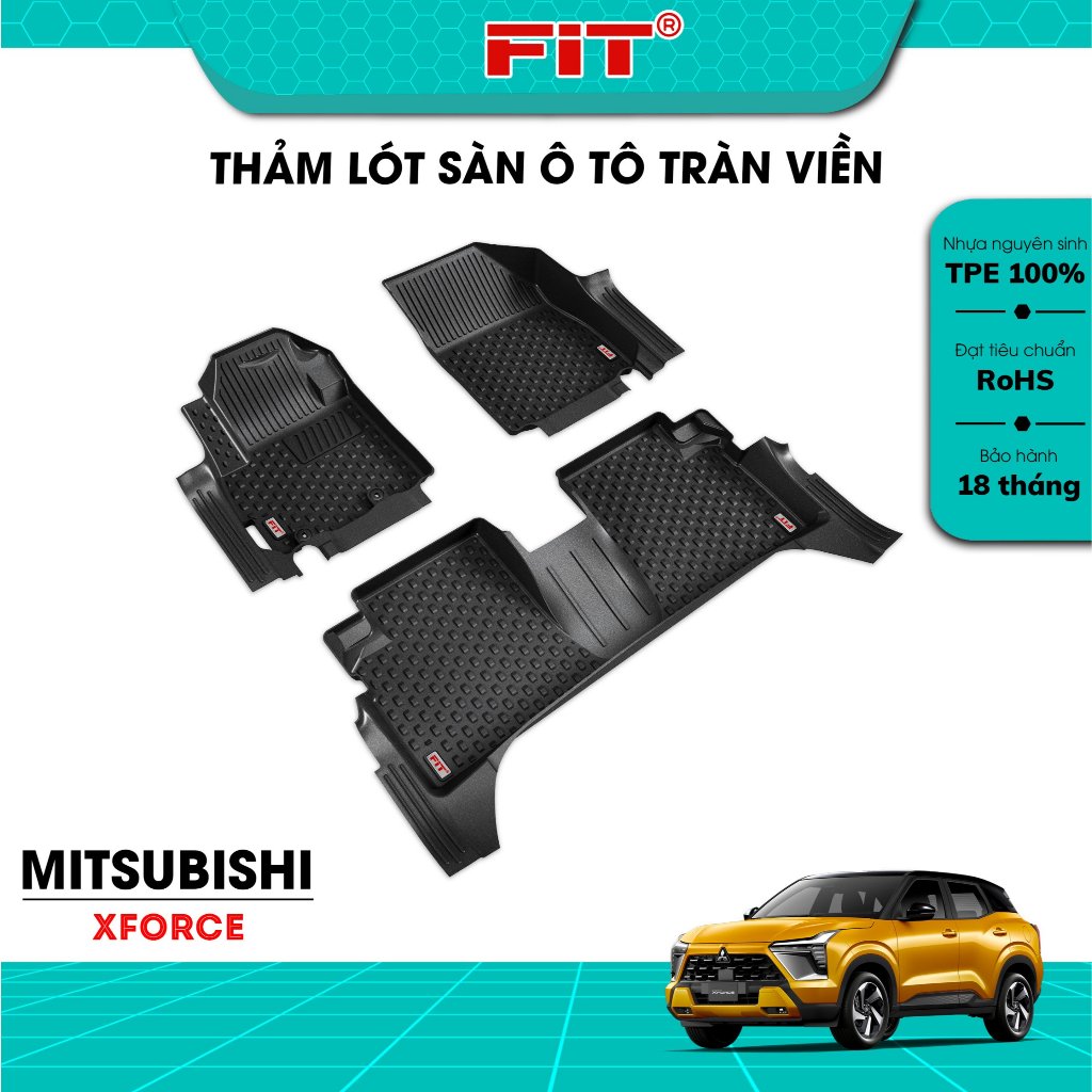 Thảm lót sàn ô tô Mitsubishi XFORCE 2024 tràn viền NHỰA TPE Fitmat