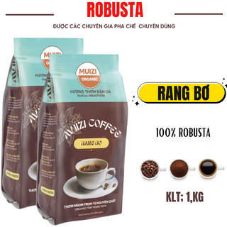 Cà phê hạt nguyên chất, rang bơ .robusta 100%