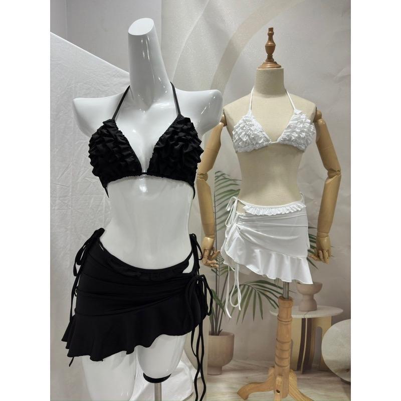Đồ bơi bikini đi biển ba mảnh bèo Thiết kế,kèm  váy nhún sang chảnh, HÀ BIKINI | BigBuy360 - bigbuy360.vn