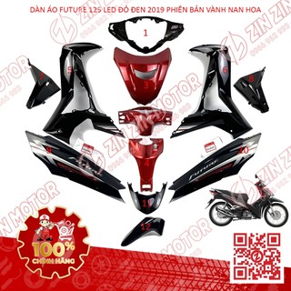 Dàn áo future 125 fi, xe future led đen đỏ 2019 phiên bản vành nan hoa - zzm