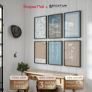 Decor phòng ngủ chill trương gương SET6 của REICHTUM - Nhà ngủ/Tranh treo tường/ Chất liệu siêu bền