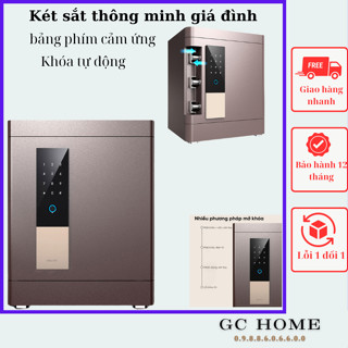 Két Sắt Thông Minh Điện Tử khóa vân tay và két khóa số cao cấp, Cửa két đóng mở tự động chống cháy an toàn bảo mật- B068