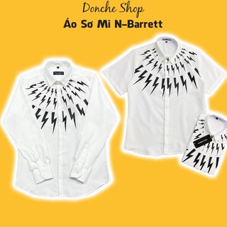  Áo Sơ Mi Neil Barrett In Tia Sét Mặt Trước Cực Nét - Áo Sơ Mi Nam Nữ Chất Cotton Cao Cấp SM 
