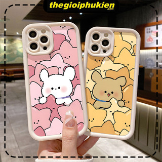 Ốp lưng iphone viền cao chống sốc Gấu thỏ ngôi sao dành cho ip 6/7/8/plus/x/xr/xs/11/12/13/14/15/pro max - dc2000