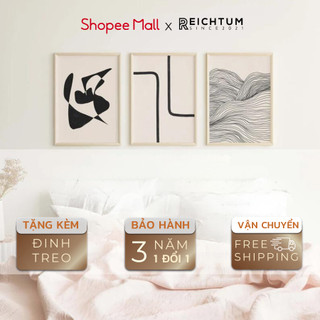Tranh treo tường tráng gương SET3 của REICHTUM - Nhà ngủ/ Decor/ Chất vải canvas bền bỉ