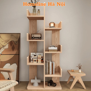 Giá kệ sách đứng hình cây xương rồng 3 4 tầng để đồ, sách vở bằng gỗ MDF cao cấp phủ melamin thương hiệu HOMELINE - D34