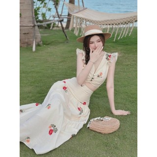 Set váy lụa hoa áo croptop cánh tiên phối chân váy siêu xinh cho nàng