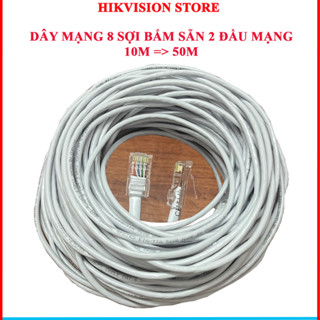 Dây Mạng Cat6 Bấm Sẵn 2 Đầu mạng 10m => 50m, Dây cáp mạng lan chính hãng, Dây mạng 8 sợi bấm 2 đầu mạng sẵn