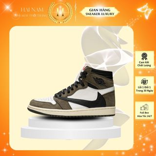 [ Best quality ] Giày sneaker Jordan 1 high x Travis Scott (jd1 cổ cao nâu đen) nam nữ full box bill