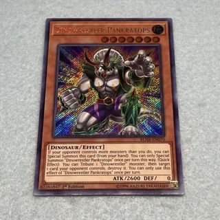 [ dưa hấu yugioh ] Lá bài thẻ bài Yugioh Dinowrestler Pankratops - secret rare - Tặng bọc bài nhựa bảo quản
