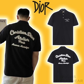 ⚡️ - Áo Polo DlOR Atelier Embroidered Cotton Polo Shirt, Áo thun polo DlOR, áo polo nam, áo nam
