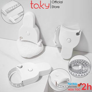 Thước Dây - Taky, Với Nút Bấm Tự Rút Sau Khi Kéo, Đo Vòng Bụng, Đùi, Tay, Vòng Eo 3 Vòng Kiểm Tra Sức Khỏe 1.5m. 5945