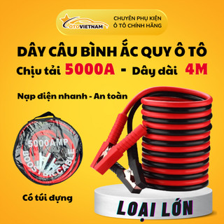  Dây Câu Bình Ắc Quy Ô Tô Xe Tải 4M – Lõi Đồng Siêu To Dẫn Điện Tốt Kẹp Cứng Chắc Có Túi Đựng 