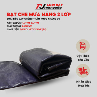  Bạt PE Hàn Quốc Kháng UV Cao Cấp loại Đặc Biệt Nhiều Màu May Viền Đóng Khoen Miễn Phí