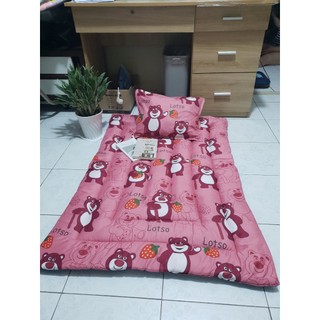 [TẶNG KÈM TÚI + 1 GÓI KHĂN ƯỚT MINI] Bộ nệm kèm gối cho bé 2-6 tuổi đi học